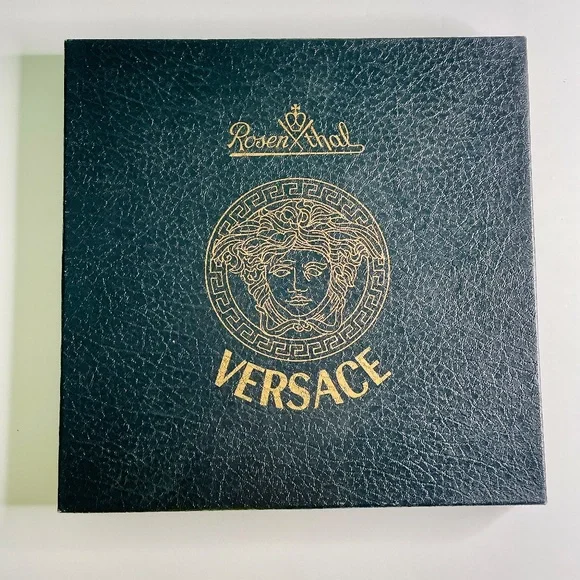 Versace x Rosenthal Prestige Gala Black Gold Silver Pattern Dinner Plate 10.5" - Picture 12 of 12